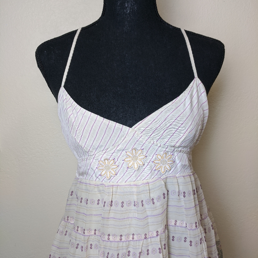 Free People Cream Floral Embroidered Strappy Tank - Picture 2 of 5